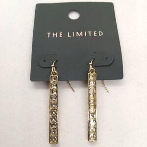 The Limited Rhinestone Gold Tone Earrings